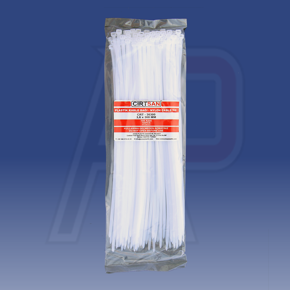 Cırtsan Plastik Kablo Bağı 3,6 x 300mm - Koli